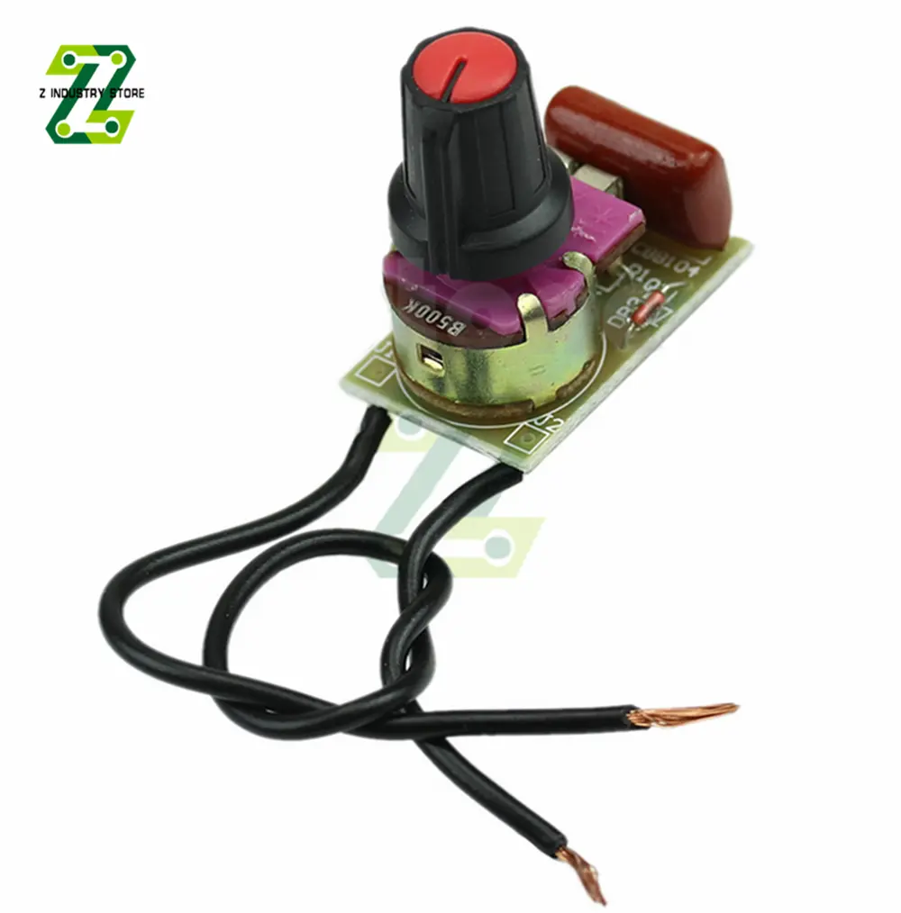 100W LED Dimmer Module DIY Kit Dimming Switch Light Board AC Motor Potentiometer Switching Speed Controller