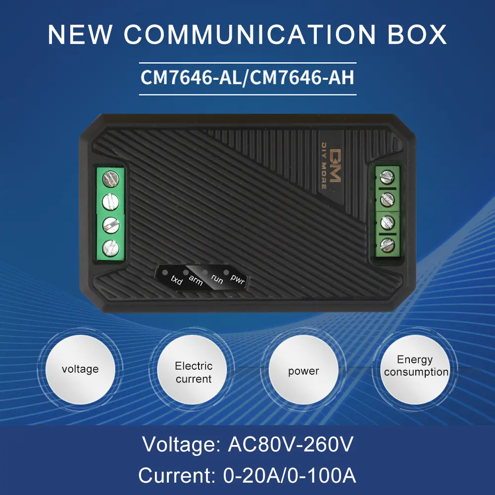 Upgrade PZEM-016 Voltmeter Ammeter RS485 Modbus Voltage Current Power Energy Meter Electric Watt Meter