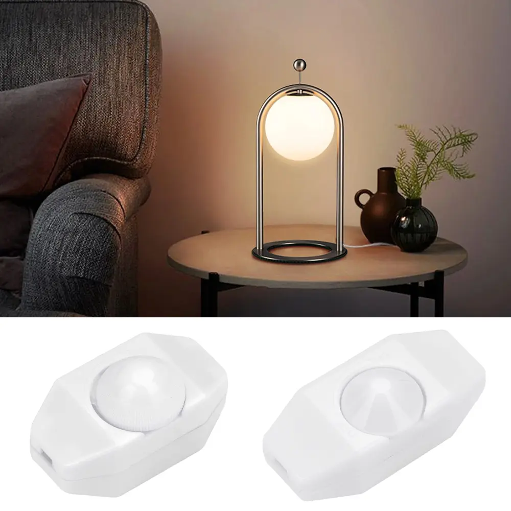 220V 60W/300W Dimmer Switch Incandescent Bulb Controller Floor Lamp Control Accessories Black/White