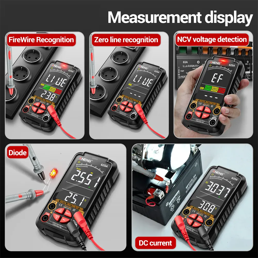 ANENG 625A Intelligent Digital Multimeter 6000 Count Rechargable Multi functional Maintenance Electrician Measuring Tool ﻿