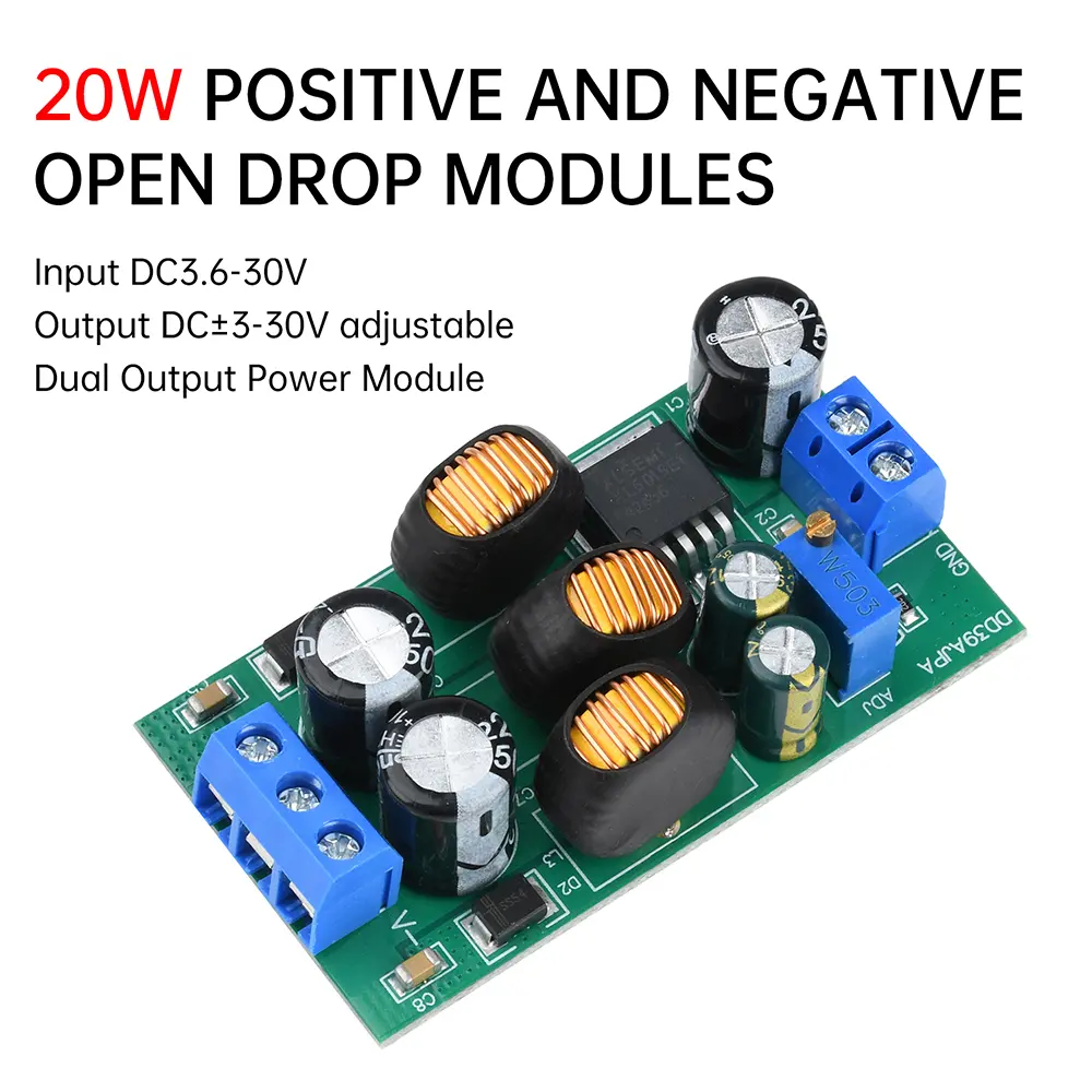 DC 3.6-30V to DC±3-30V Positive and Negative Boost Module Adjustable output DC DC Step-up Step-down Converter Board ﻿