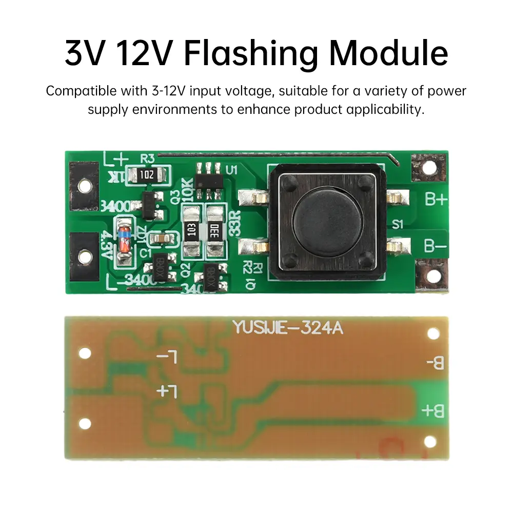 3V/12V 6A Strobe Light Module Switch Switching High-brightness General Bright Strobe High-current Car Light Control Module