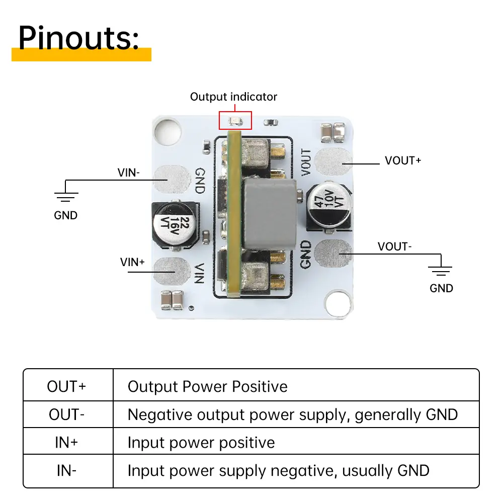 DC 9-16V to 5V Output DC-DC Buck Module 10A High Power Regulator Module Step Down Voltage Supply Reducer For Car Accumulator