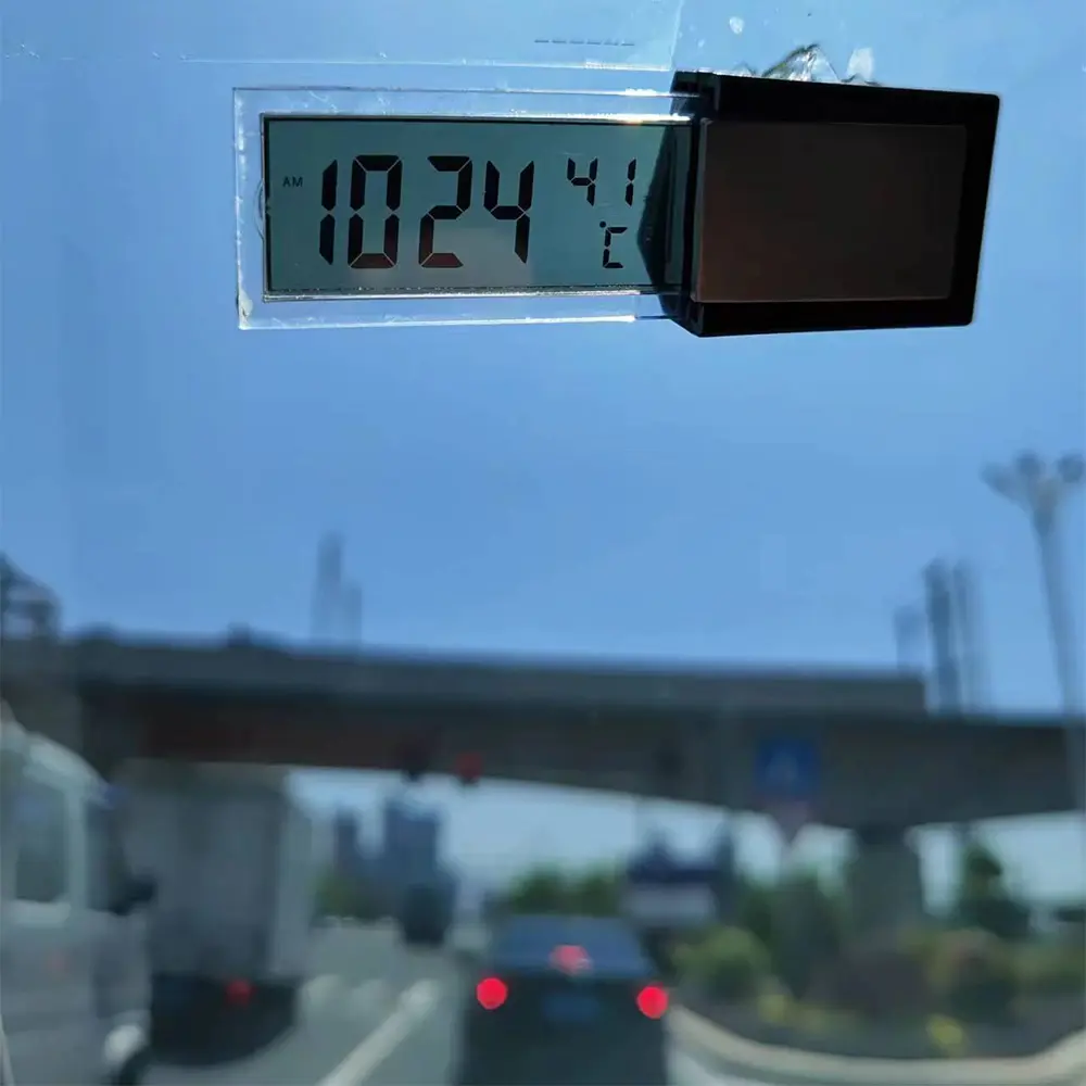 LCD Display Digital Car Clock Thermometer Temperature Meter Gauge Auto Mini Clock Monitor for Truck Car