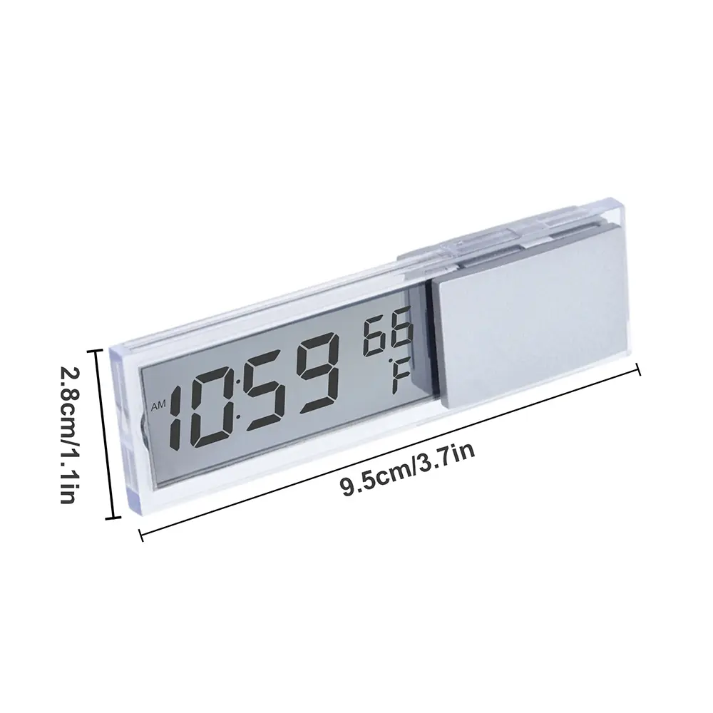 LCD Display Digital Car Clock Thermometer Temperature Meter Gauge Auto Mini Clock Monitor for Truck Car