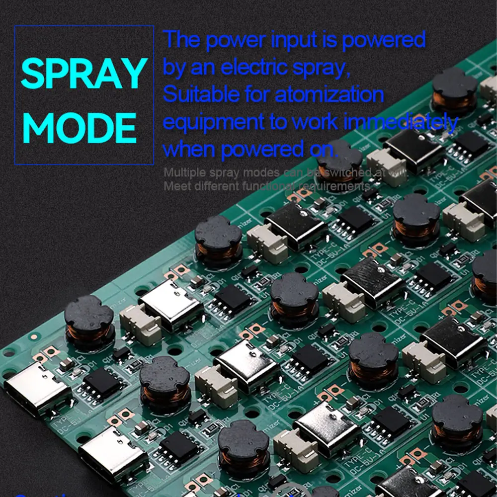 DC 5V 1.5-2W Single Spray Humidifier Mist Module Energized Mist Air Plant Humidifier Mist Driver Board Type C Interface