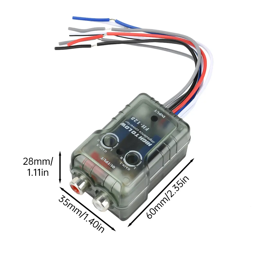 High-performance Car Stereo Speaker Hi-Low Converter RCA Adapter Quick-Connection for Auto Car Durable ﻿
