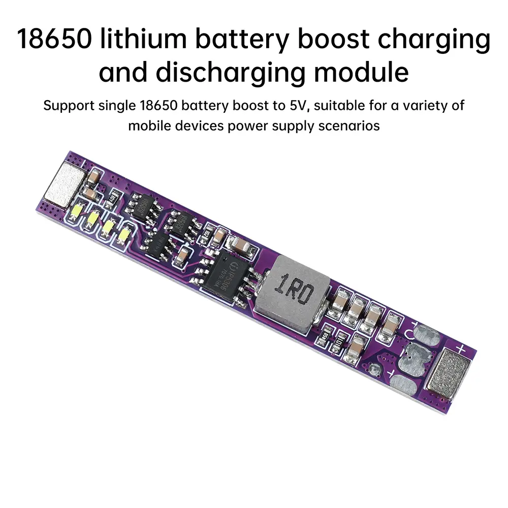 Mini 5V 2A Lithium Battery Charging Board for 18650 Lithium Battery Boost Charging and Discharging Integrated Module