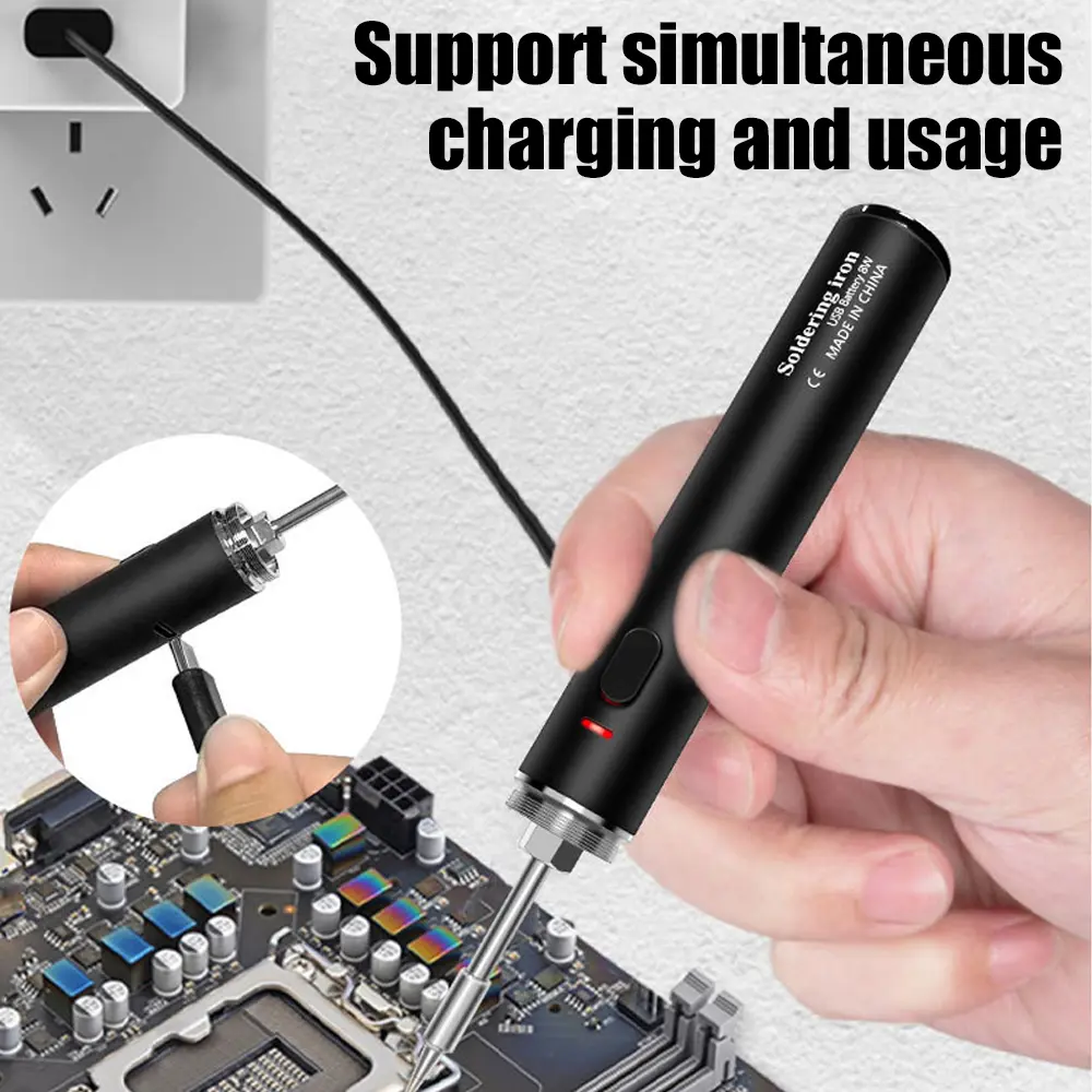 USB Wireless Soldering Iron 3 Gears Adjustable Temperatures Household Diy Wireless Soldering Iron 330-450℃
