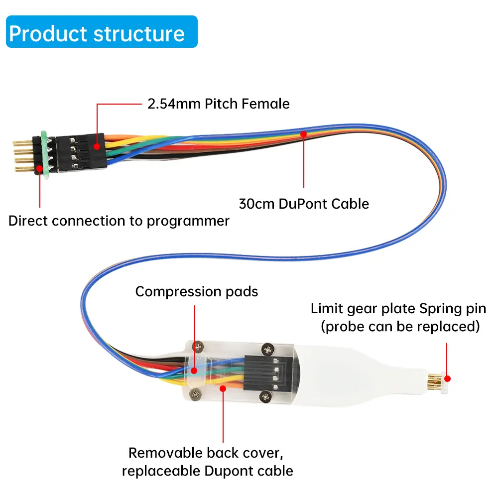 SOP8/WSON8/QDFN8 Microchip SMD Spring Pin Burn-in Read/Write Test Probe Programmer Suitable for Test Write Program Burn-in