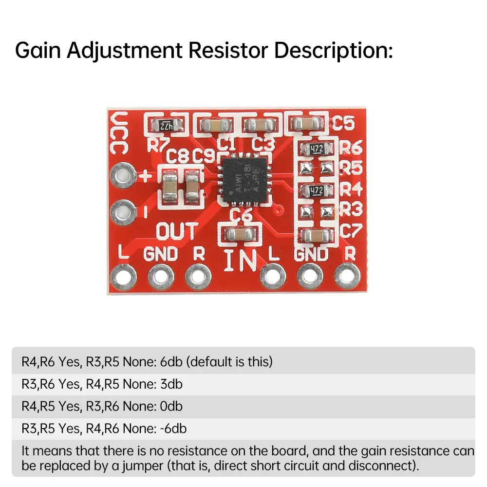 Power Amplifier Board TPA6132 Differential to Single Input Headphone Amplifier Module Small Signal Preamplifier