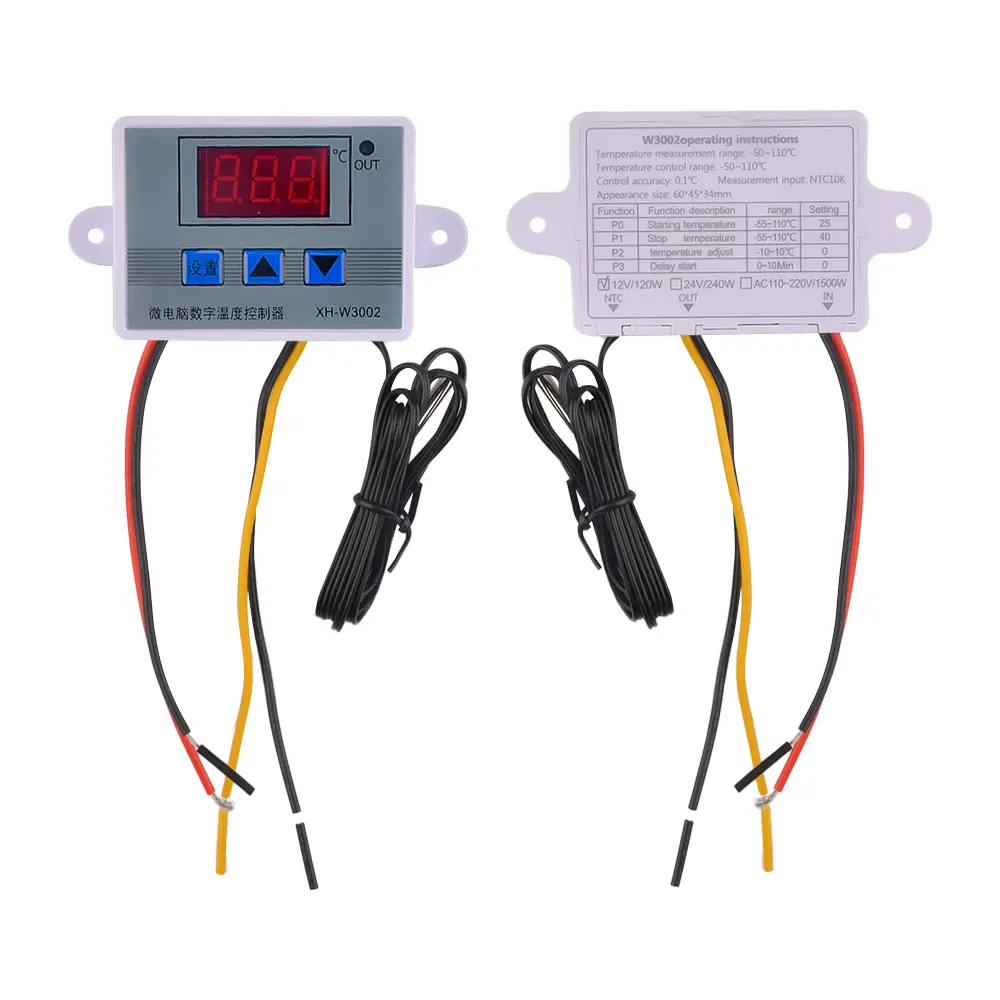 W3002 Digital Control Temperature Microcomputer Thermostat Switch Thermometer New Thermoregulator 12/24/220V For Arduino