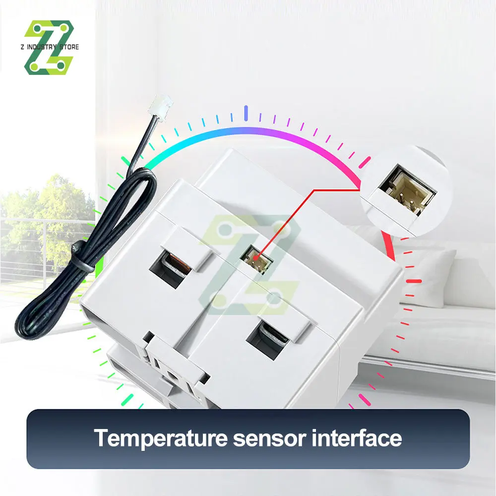 AC170-300V WIFI Din Rail Smart Digital Energy Meter Tester Electricity Usage Monitor Power Voltmeter Voltage Amps Watt Kwh Meter
