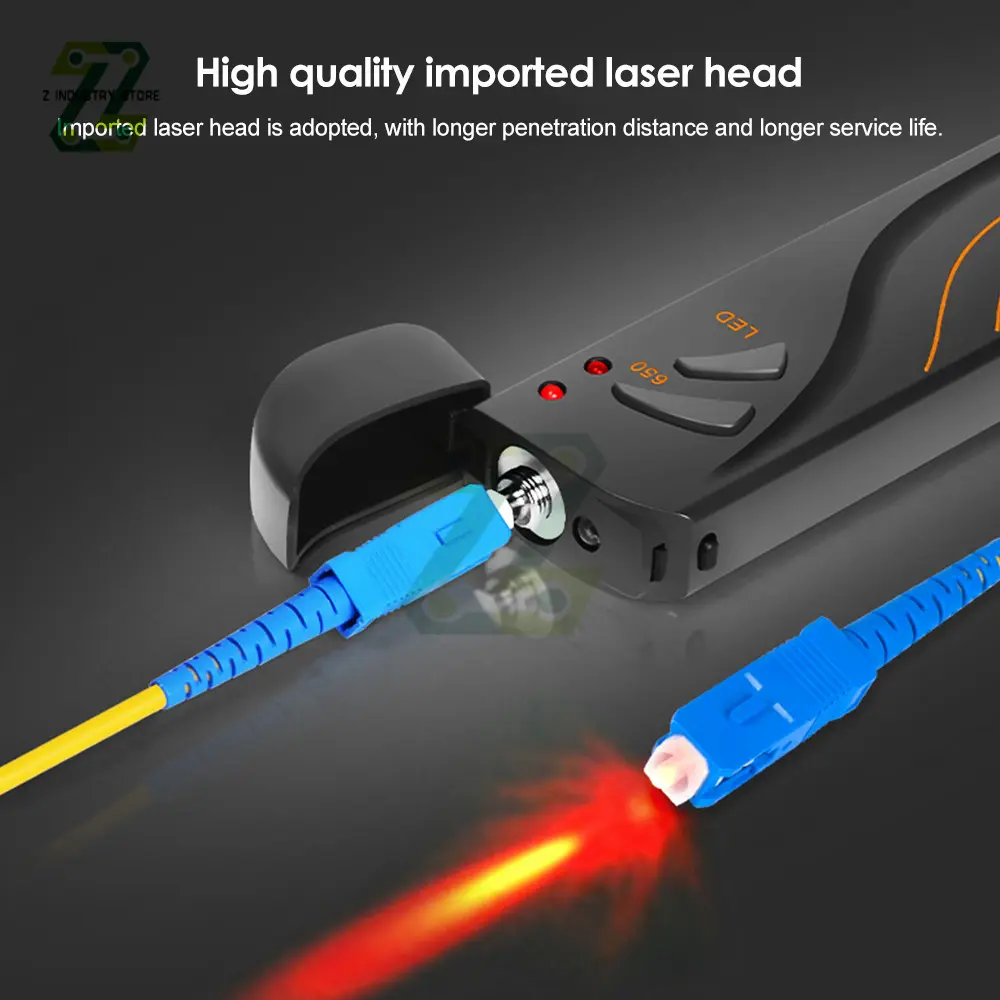 5km 5km 20km 30Km Optical Fiber Red Laser Pen Ptical Fiber Fault Locator Fiber Optic Test USB Charge LED Lighting Pen