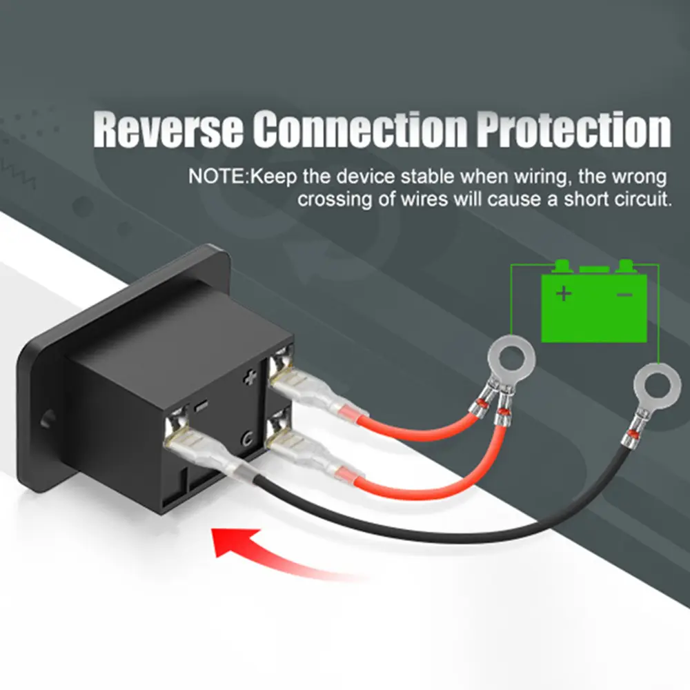 12V 24V 36V 48V 60V 72V LED Battery Level Indicator Acid Battery Meter RV Electric Vehicle Battery Tester