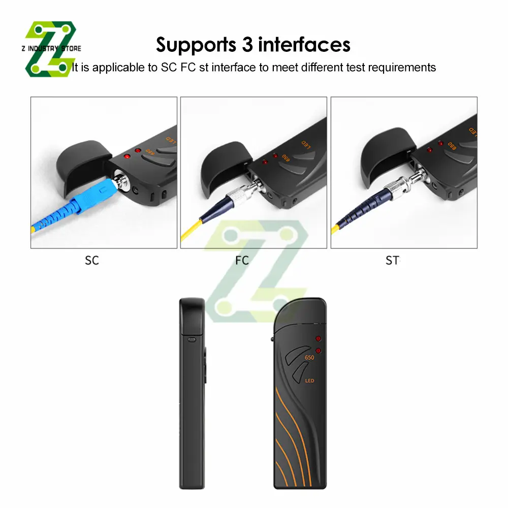 5km 5km 20km 30Km Optical Fiber Red Laser Pen Ptical Fiber Fault Locator Fiber Optic Test USB Charge LED Lighting Pen
