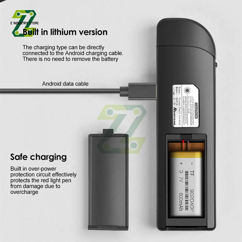 5km 5km 20km 30Km Optical Fiber Red Laser Pen Ptical Fiber Fault Locator Fiber Optic Test USB Charge LED Lighting Pen