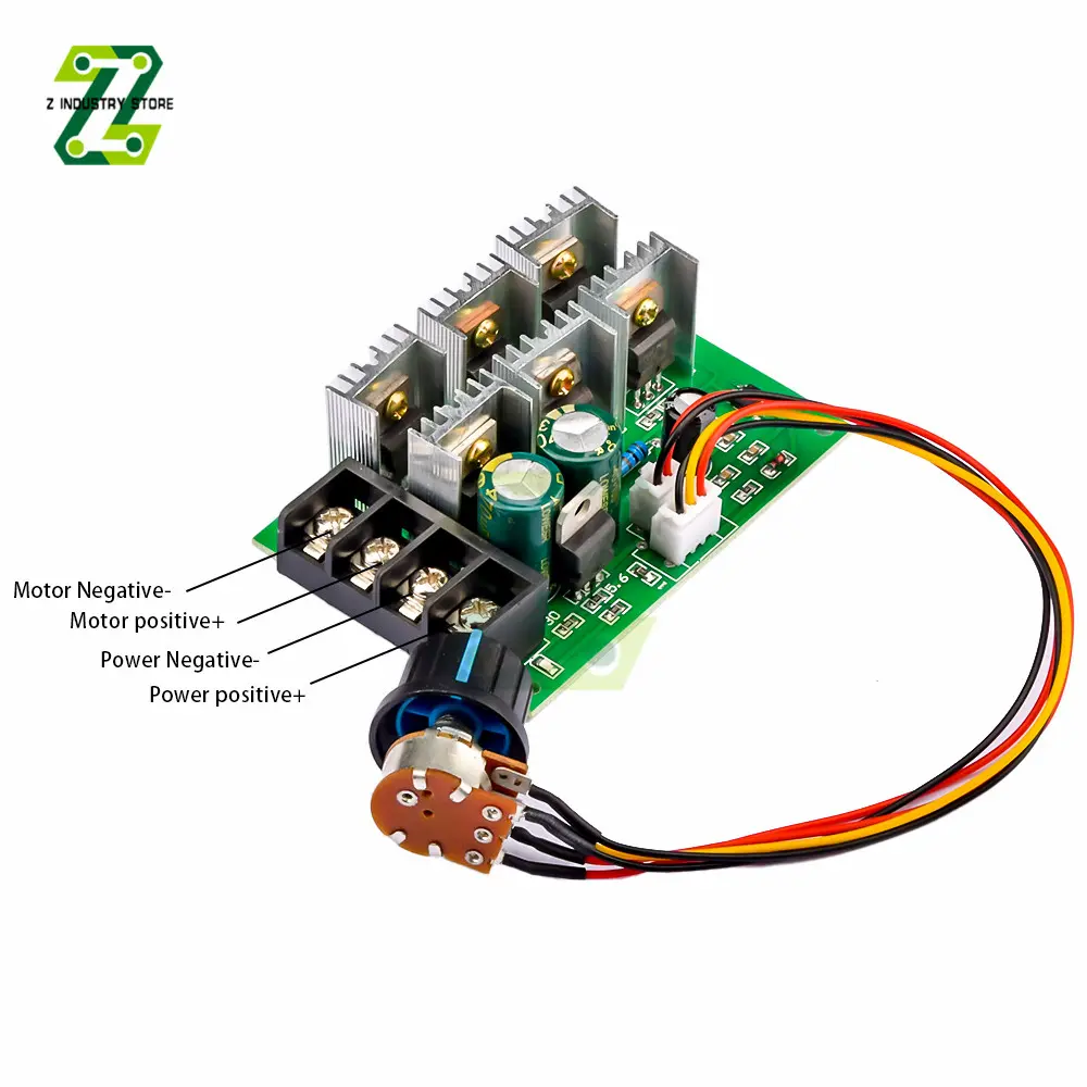 40A PWM DC Motor Pump Speed Regulator 2000W High Power Speed Controller DC9-55V 9V 12V 24V 36V 48V
