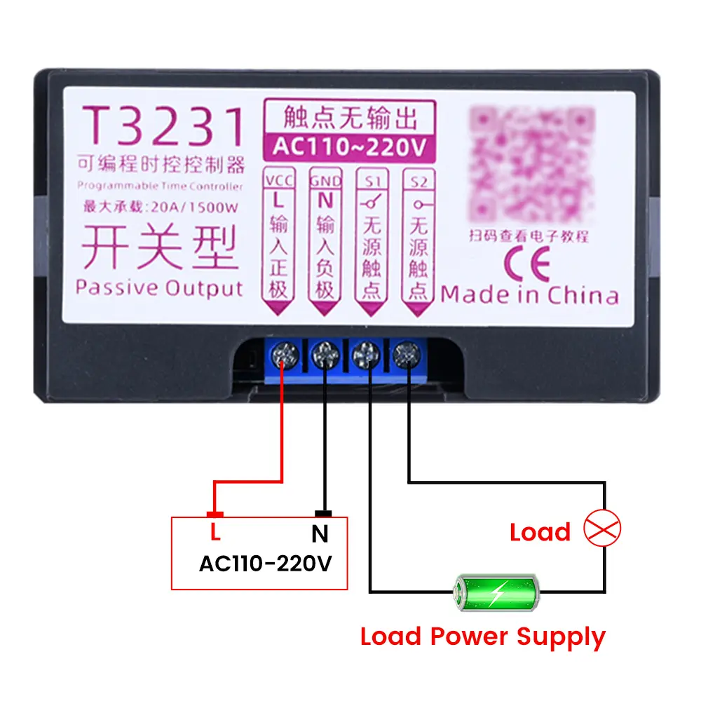 T3231 Cyclic Timing Delay Relay DC 12V 24V AC 110V-220V Timer Control Switch Adjustable Timing Digital Relay