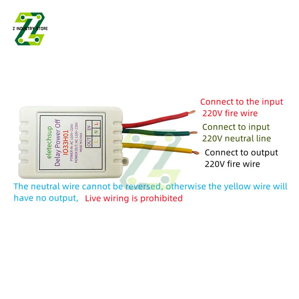 1-480Min Timer Adjustable Disconnect Delay Controller AC 110V 220V Power ON Delay OFF Relay Switch 10A