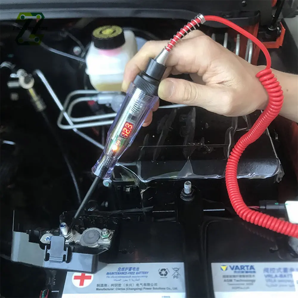 Car Truck Voltage Circuit Tester Digital Display Long Probe Pen Light Bulb Automotive Diagnostic Tools Auto Repair 3-36V