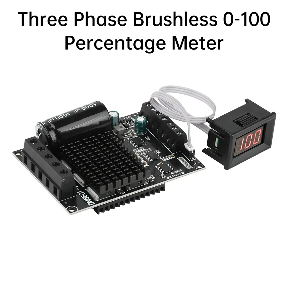 DC 6-80V BLDC Three Phase DC Brushless Motor Controller PWM High Power 1600W 20A Hall Motor Control Driver Board Motor Regulator