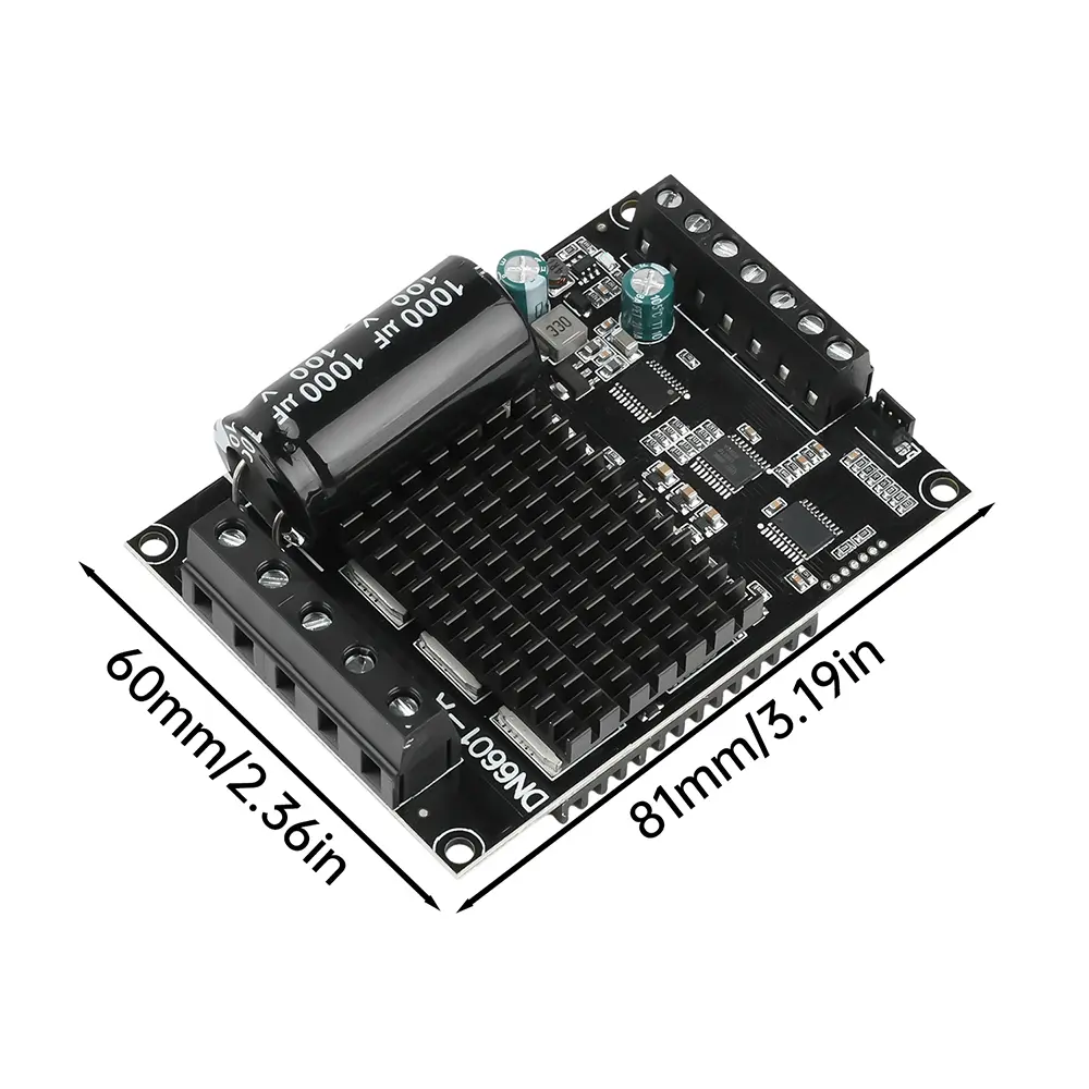 DC 6-80V BLDC Three Phase DC Brushless Motor Controller PWM High Power 1600W 20A Hall Motor Control Driver Board Motor Regulator