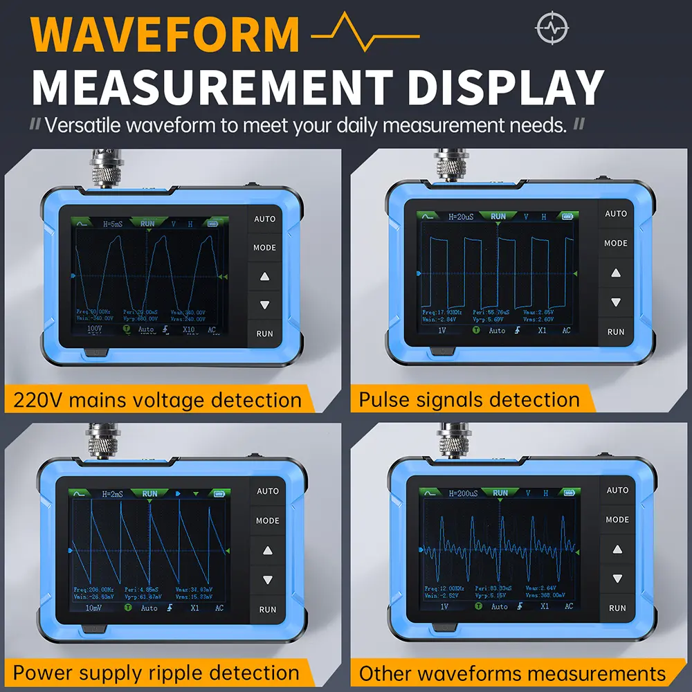 DSO510 2 IN 1 Portable Digital Oscilloscope Signal Generator 48MS/s Sampling Rate 10MHz Bandwidth Electronic Repair Tool