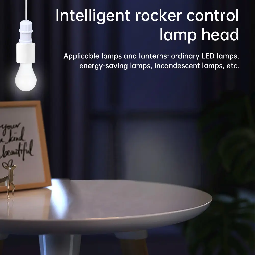 AC110-240V Intelligent E27 Lamp Base Remote Control/5.8G Radar Sensing Lamp Holder Converter for LED/Energy-saving/Incandescent