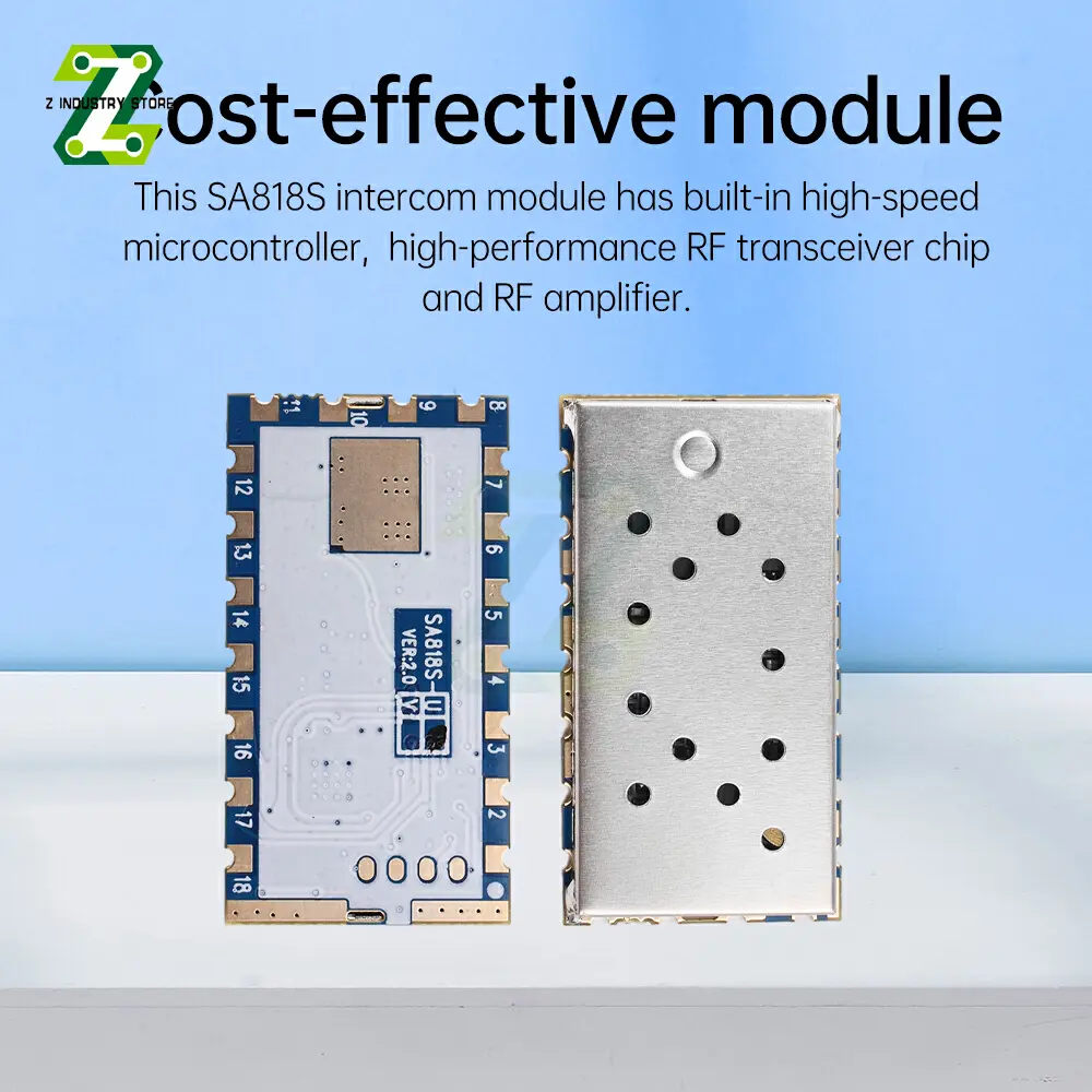 1W Wireless Analog Intercom Module Sa818S Voice Transceiver Module 30dBm 400MHz To 480MHz Half-Duplex Voice Transceiver Module