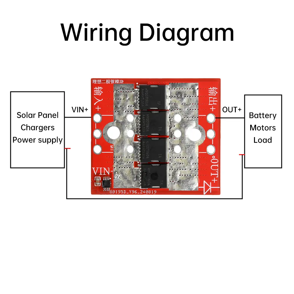 80A High Current Ideal Diode Module Solar Controller Anti-reverse Charging Anti-Reverse Current Protection