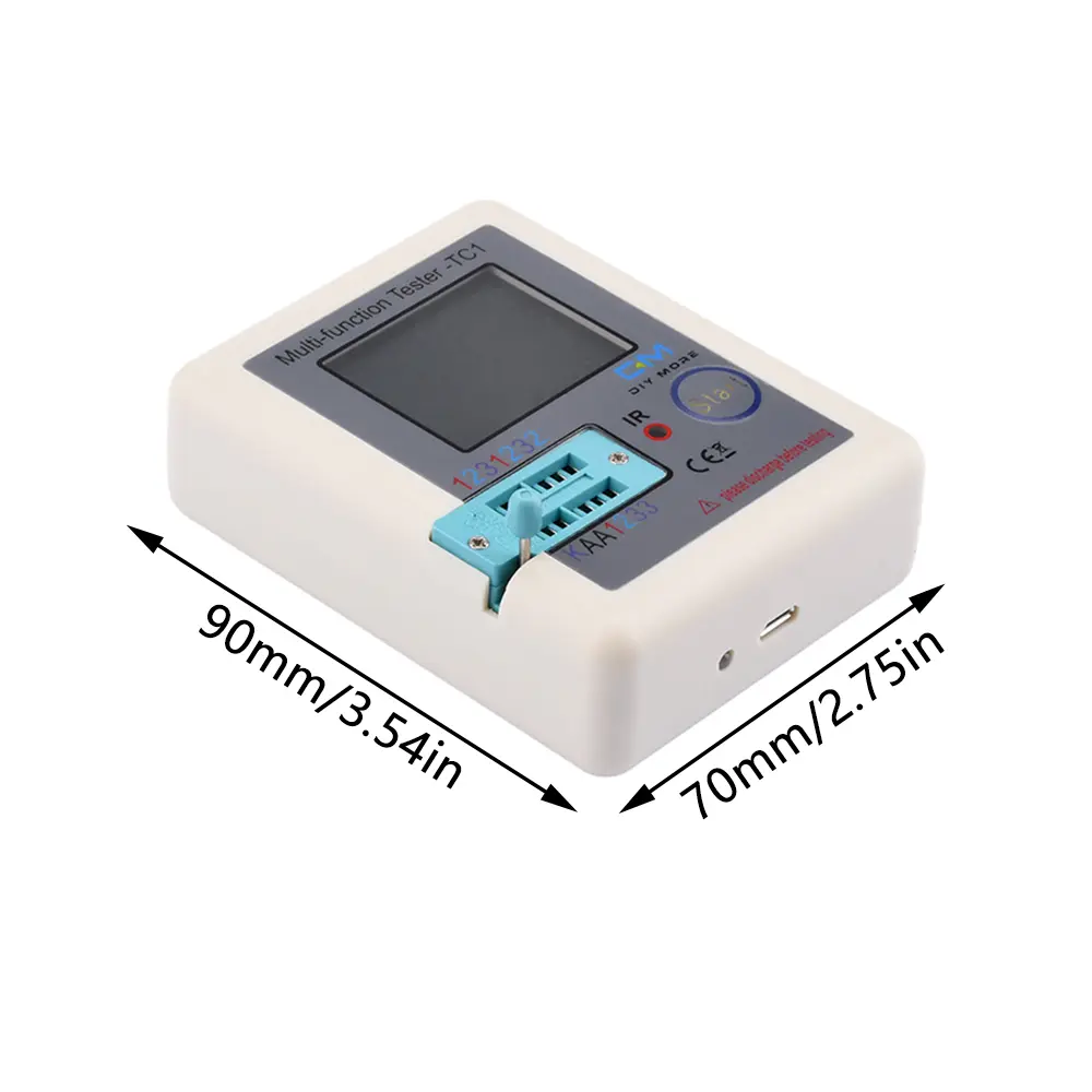 LCR-TC1 Multifunctional Transistor Tester For Diode Triode Capacitor Resistor 1.8" TFT Backlight Colorful Display Multimeter