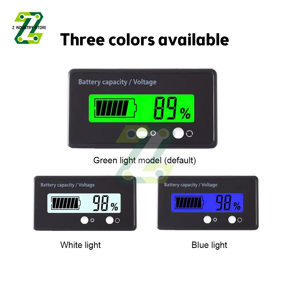 8-120V Lithium li-ion lead-acid Battery Capacity Monitor Level Voltmeter Percentage Indicator