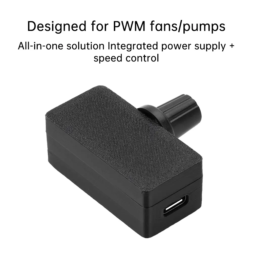 PWM Governor 4 Pin Fan Governor 5V-12V Boost Power Supply Type-C USB Interface  For Water Cooling Heat Dissipation DIY
