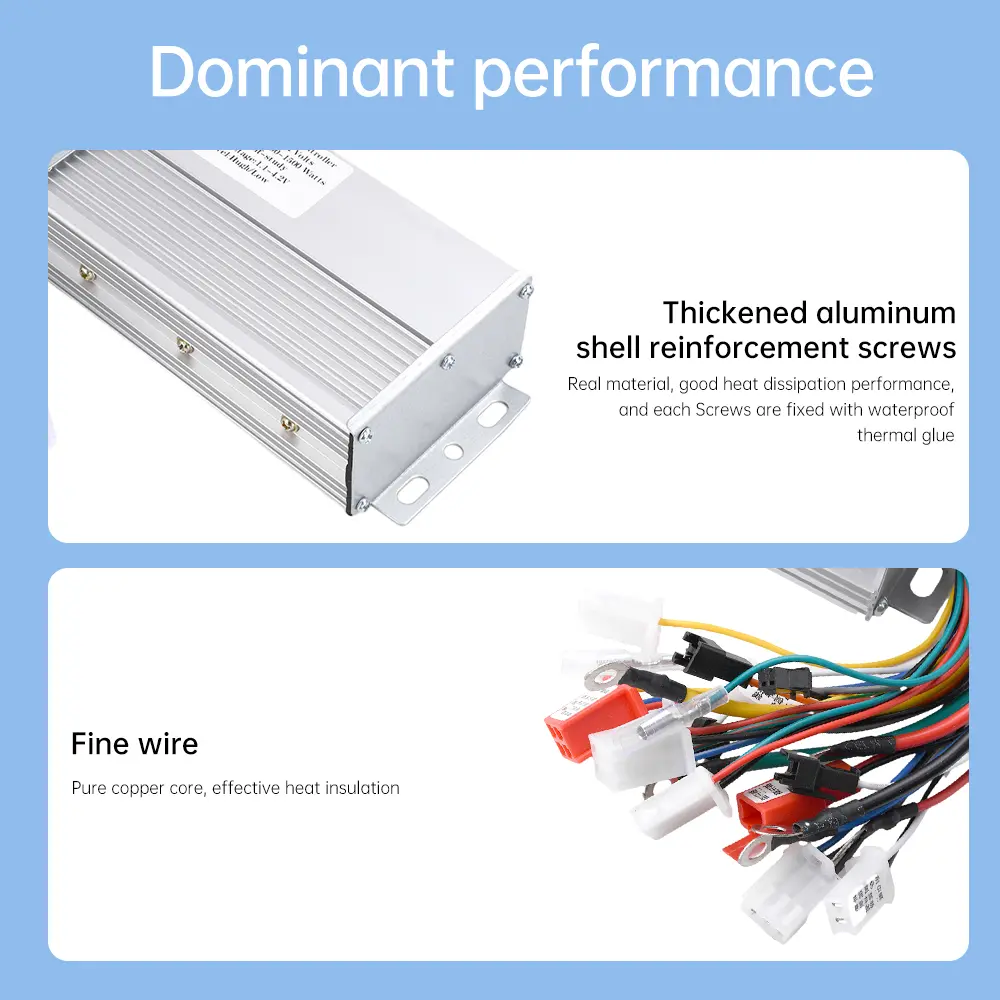48V 60V 64V 72V 1000W 1500W Electric Controller E-Bike Brushless Motor Speed Controller Over/under Voltage Protection