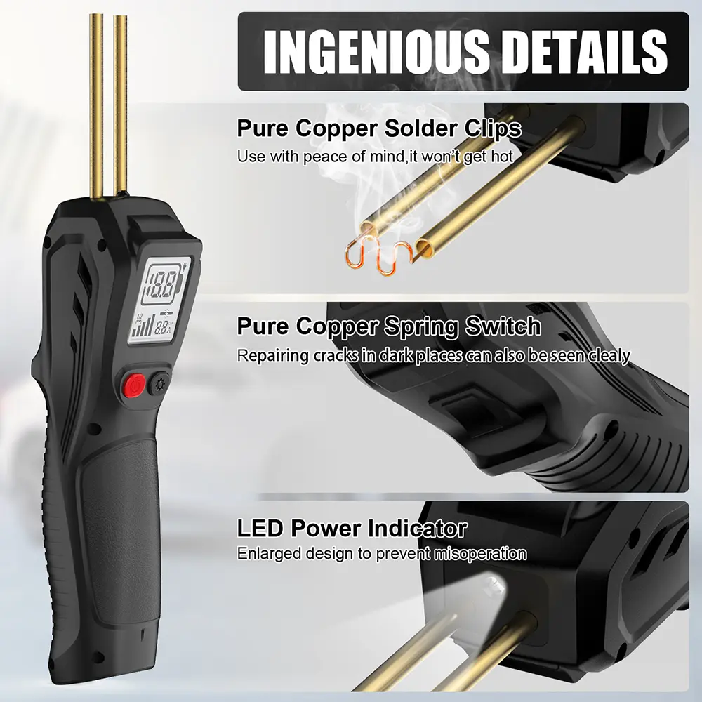 500W LCD Display Handheld Wireless Charging Plastic Welding Gun Repair DIY Projects and other Plastic Repairs