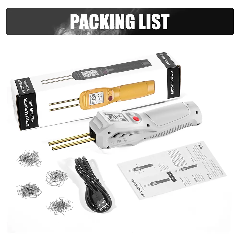 500W LCD Display Handheld Wireless Charging Plastic Welding Gun Repair DIY Projects and other Plastic Repairs