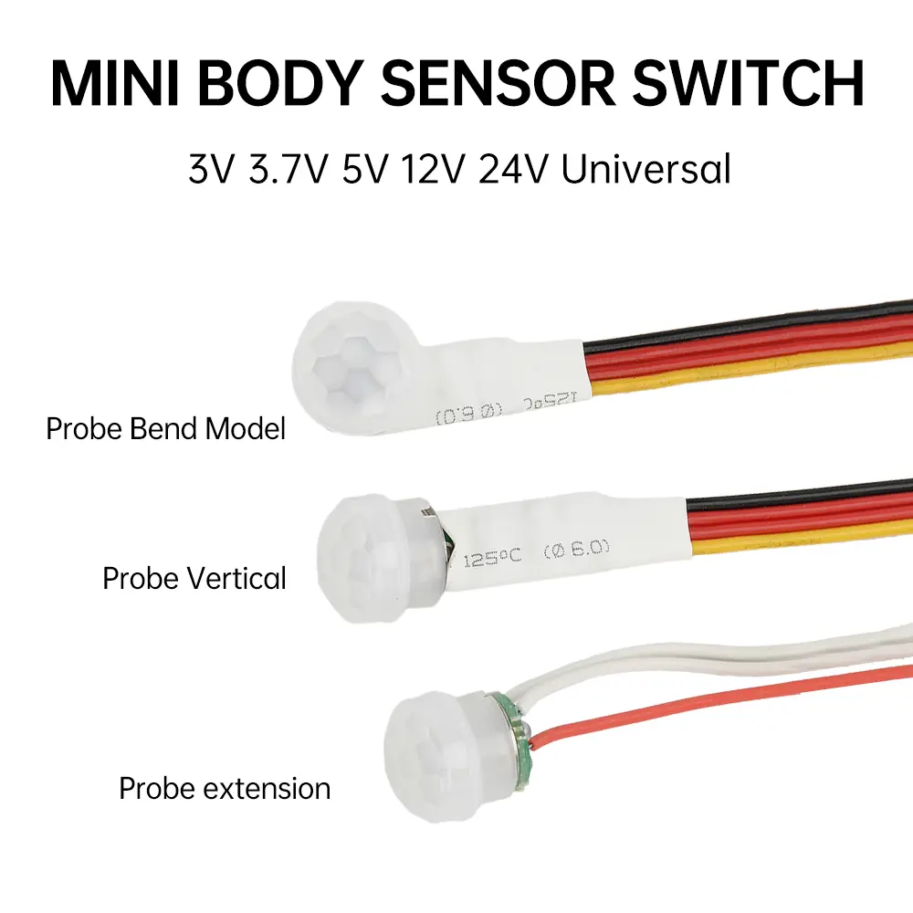 DC 3-24V Body Sensor Switch Mini Motion PIR Pyroelectric Infrared Motion Human Sensor Automatic Detector Module for Led Strip