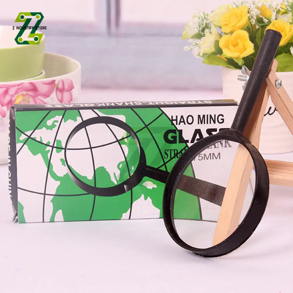 100mm Magnifier 5X Magnifying Loupe Reading Plastic Lens Workmanship For Inspecting Jewelry Checking Maps