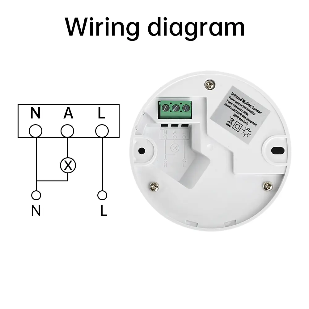 AC 220-240V LED Infrared Motion Sensor Detection Automatic Sensor Light Switch Household Infrared Human Body Sensor