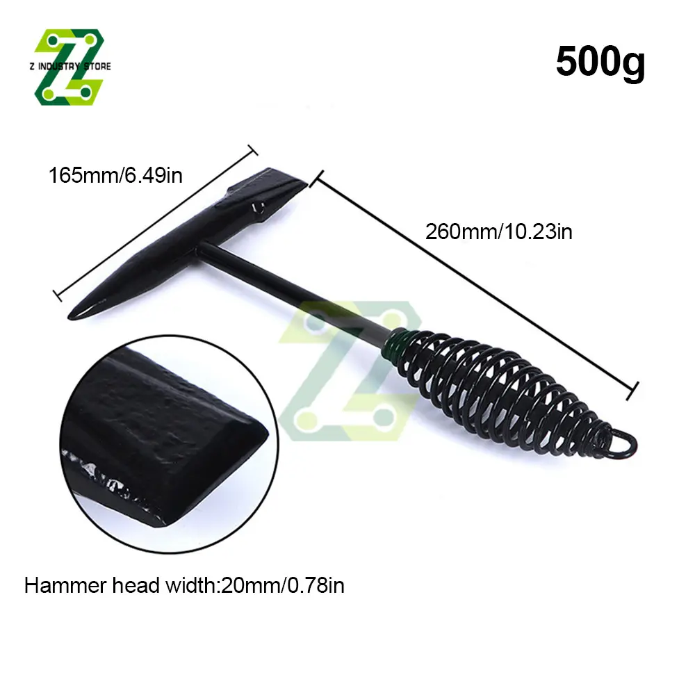 300g 500g High Carbon Steel Derusting Welding Slag Hammer Spring Handle Welder Hammer Remove Excess Welding Slag Electric Weld