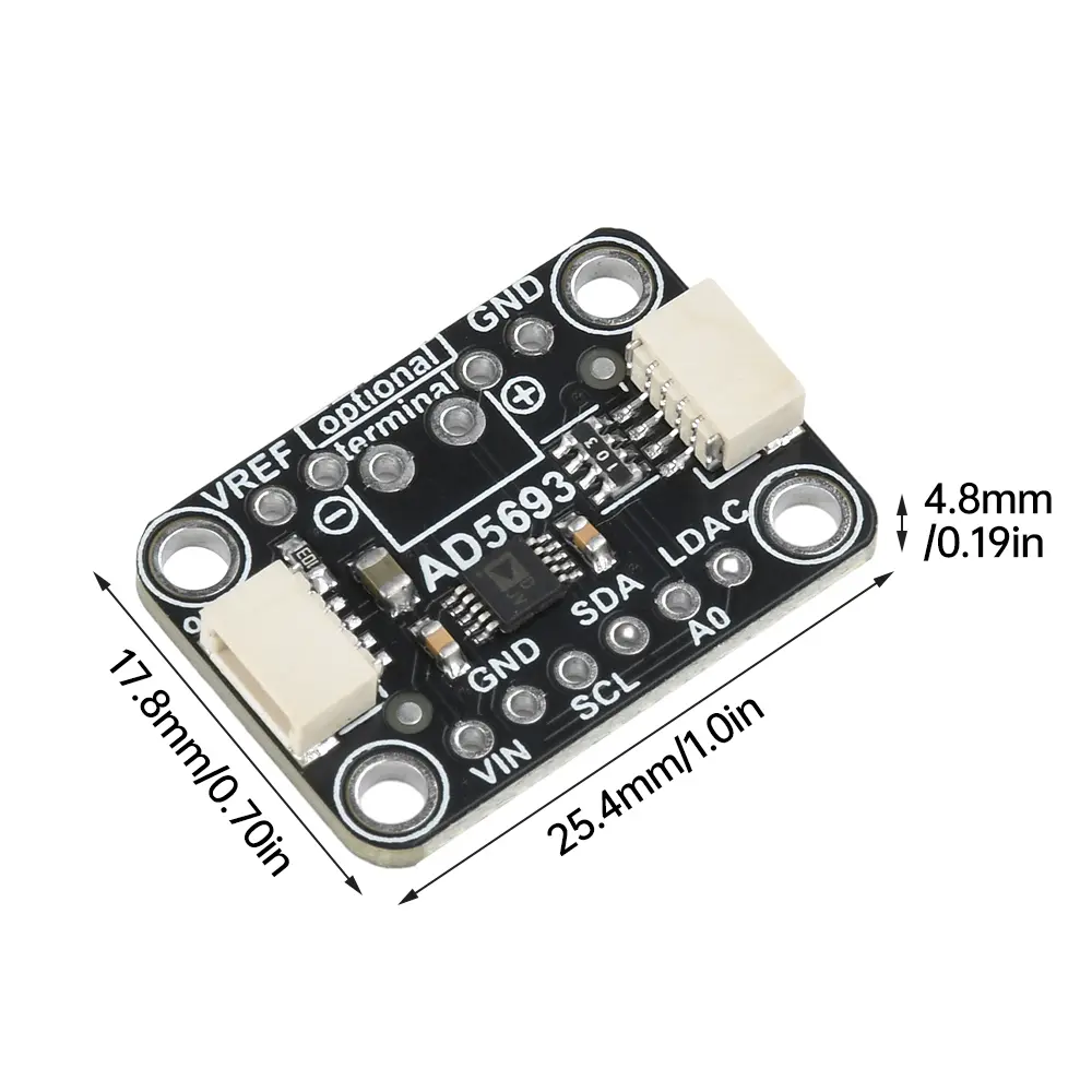 AD5693R I2C Interface 16-bit DAC Module Digital Signal Conversion Module Compatible with STEMMA QT Qwiic ﻿