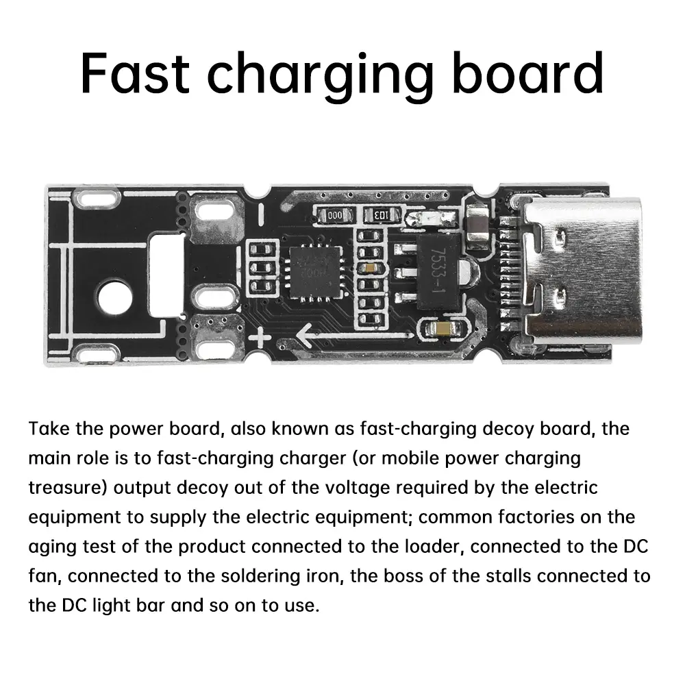 Fast Charging Decoy Boost Fast Charging Module Support PD QC AFC FCP Fast Charging Protocol Type C Interface