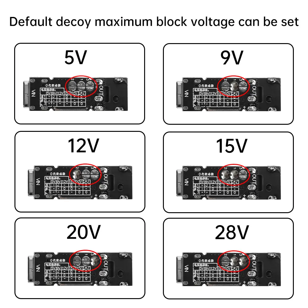 Fast Charging Decoy Boost Fast Charging Module Support PD QC AFC FCP Fast Charging Protocol Type C Interface