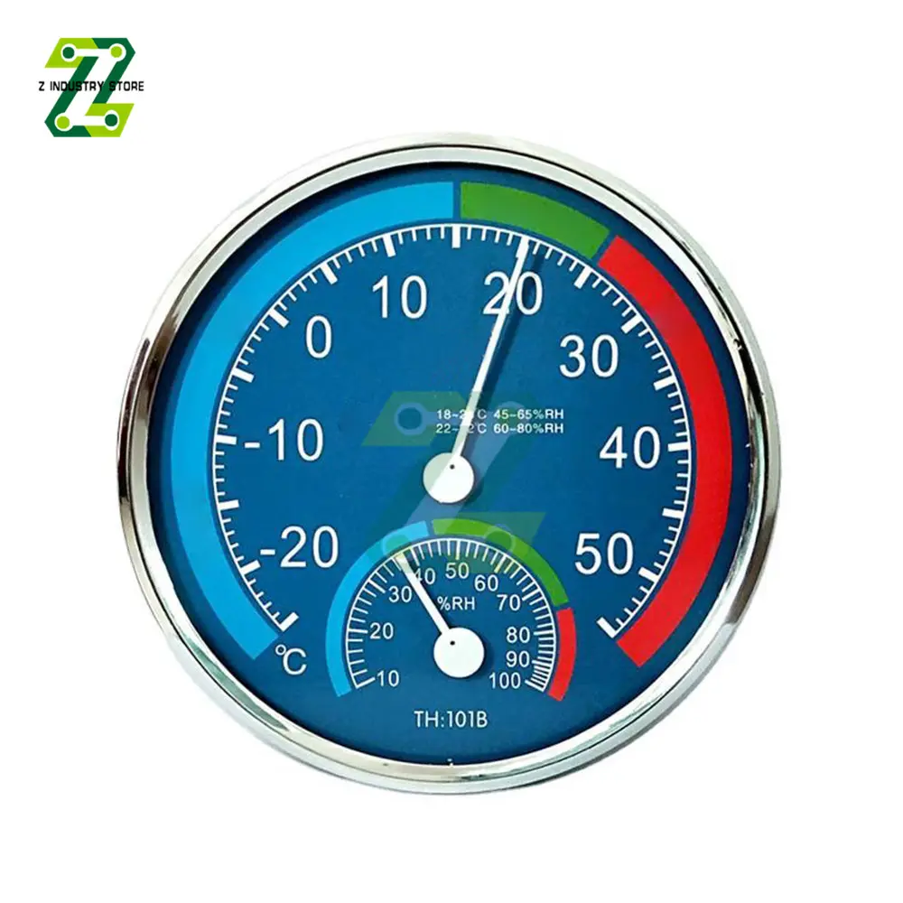 Mini Round Diameter 20mm Outdoor Waterproof Plastic Circular Car Thermometer Pointer Degrees Celsius Thermometer