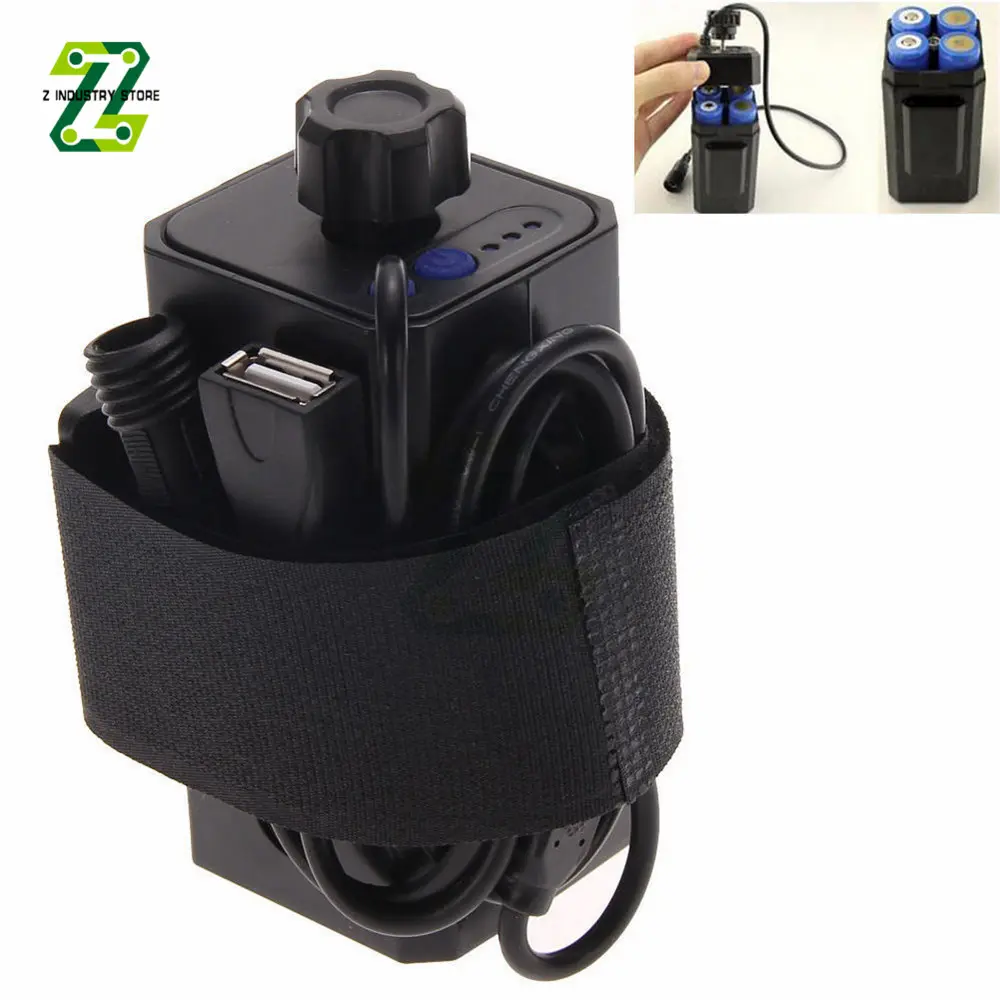 18650 Waterproof Battery Case Box 4x18650 Battery Pack Charger Box 5V USB/8.4V DC Dual interface 18650 Battery Storage Box