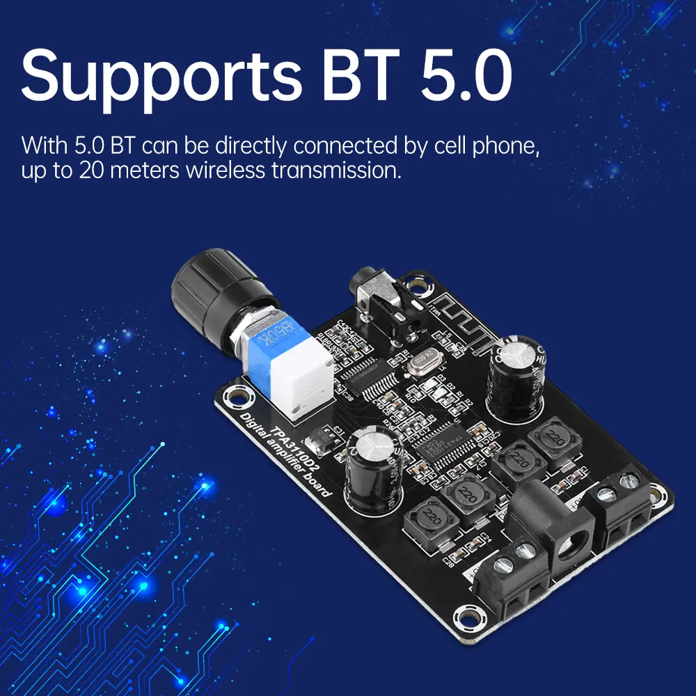 XH-A238 DC12-24V Universal BT Digital Amplifier Board TPA3110D2 Audio Amplifier Dual Channel 30W+30W