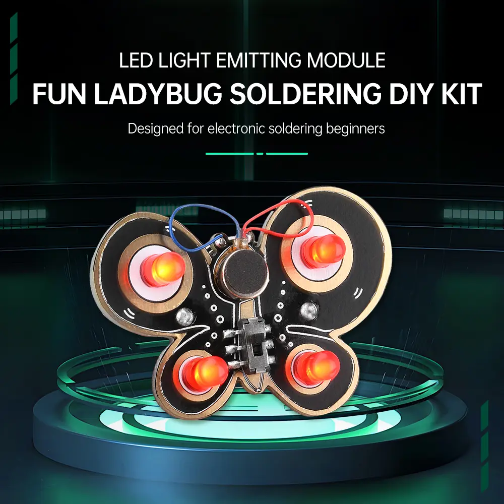 DIY Electronic Beginner Learning Welding Fun DIY Kit Electronic Circuit Boards for Beginners LED Light Emitting Tube Module ﻿