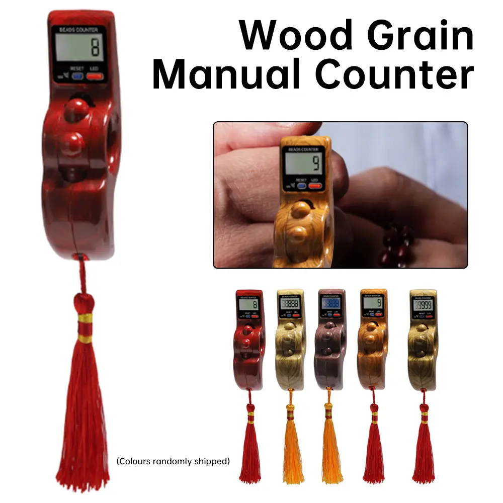 Hand Counter Portable Digital Beads Counter Lcd Digital Electronic Rosary Beads Tally Toy Tassel for Meditation Muslim Prayer