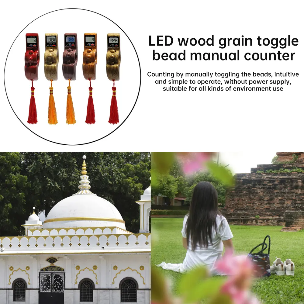Hand Counter Portable Digital Beads Counter Lcd Digital Electronic Rosary Beads Tally Toy Tassel for Meditation Muslim Prayer